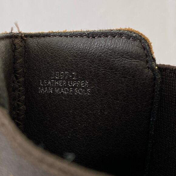 Avellini Suede Chelsea Boots Size 37 or 6.5 Cognac Tan Leather Chunky Heel - Picture 13 of 14